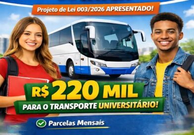 Projeto de Lei do Executivo garante apoio financeiro para transporte dos universitários de Jateí