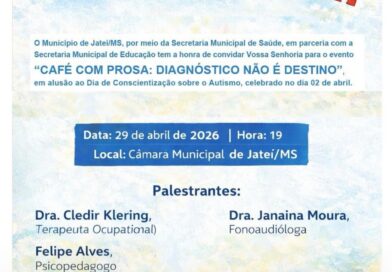 Com olhar para a inclusão,  Jateí faz roda de conversa sobre o autismo neste dia 29