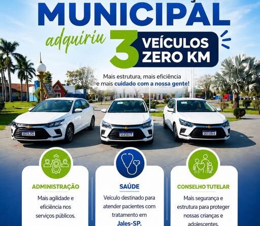 Prefeitura de Jateí anuncia aquisição de mais três veículos para frota municipal