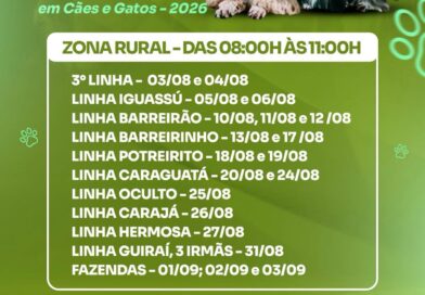 Vicentina vacina cães e gatos contra a raiva e campanha começa pela zona rural