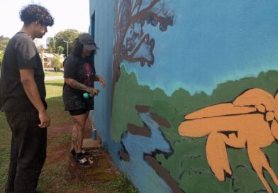 Oficina de grafite transforma paisagem e insere arte urbana em Jateí