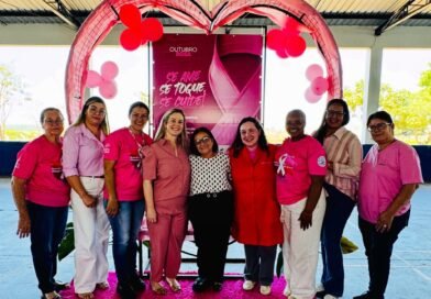 Em Jateí, prefeita cumprimenta equipe e acompanha atendimentos na carreta do Hospital de Amor