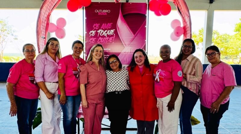 Em Jateí, prefeita cumprimenta equipe e acompanha atendimentos na carreta do Hospital de Amor