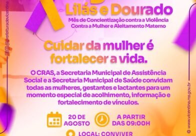 Vicentina coloca Agosto Lilás e Dourado em ação para cuidar da mulher e defesa da vida