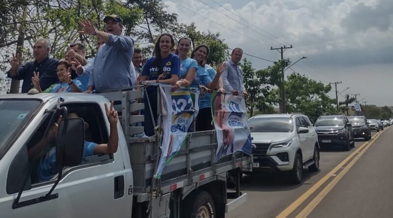 Com carreata, prefeita de Jateí lidera movimento de apoio ao governo estadual e ao Senado