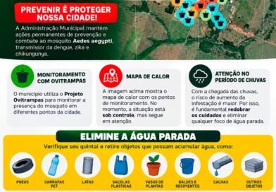 Dengue, zika e chikungunya: Jateí faz alerta para prevenção e destaca monitoramento ao mosquito transmissor