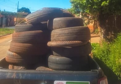 Vicentina recolhe pneus e investe em sustentabilidade e prevenção de doenças