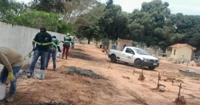 Prefeitura de Vicentina revitaliza cemitérios para dia de celebrar a memória de quem já se foi